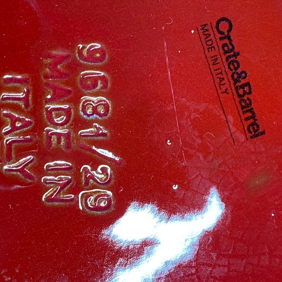 Crate&Barrel Large Red Platter and Bowl - Picture 5 of 5